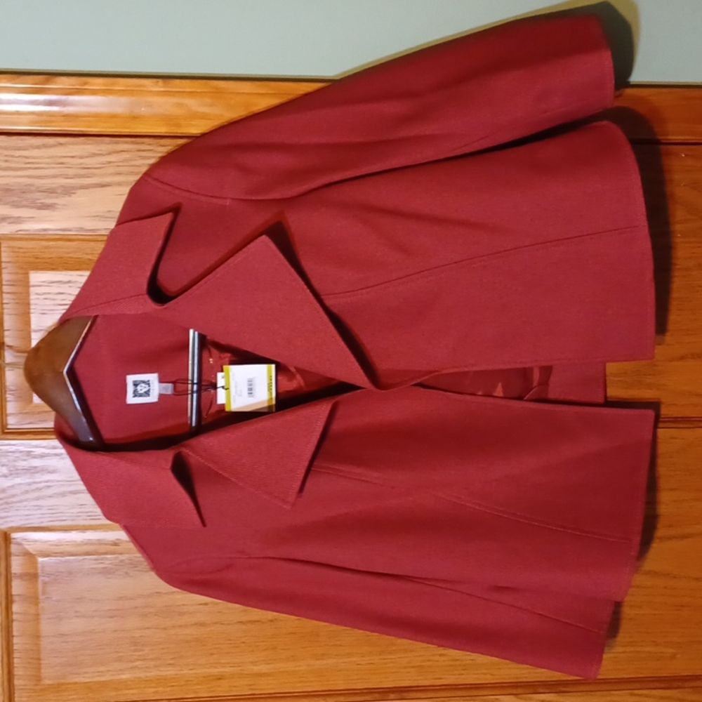 NWT Anne Klein Suit Separates Cinnamon Wide Collar Blazer Size 14 NEVER WORN!